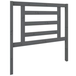 Berkfield Home Bed Headboard Grey 96x4x100 cm Solid Wood Pine - Size: 96 x 4 x 100 cm - thumbnail 2