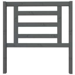 Berkfield Home Bed Headboard Grey 96x4x100 cm Solid Wood Pine - Size: 96 x 4 x 100 cm - thumbnail 3