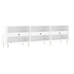 Berkfield Home TV Cabinet High Gloss White 150x30x44.5 cm Engineered Wood - thumbnail 6