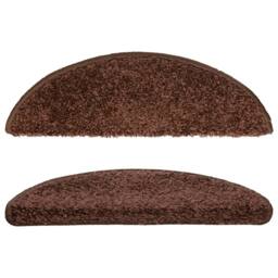 Berkfield Home Carpet Stair Treads 15 pcs Brown 56x17x3 cm - Size: Medium - thumbnail 4