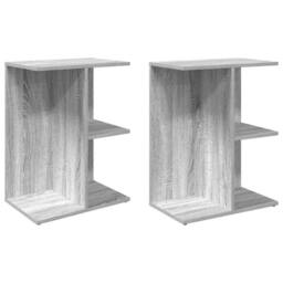 Berkfield Home Elegant Bedside Tables 2 pcs Grey Sonoma 46.5x29x61 cm Engineered Wood - thumbnail 3