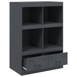 Berkfield Home Highboard Anthracite 67x39x95 cm Steel - Size: 67 x 39 x 95 cm - thumbnail 7