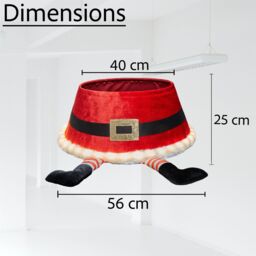 Shatchi 22inch LED Christmas Tree Skirt Light Up Santa Style Xmas Tree Stand Base Cover Collar Trunk Basket Ring for Tree Decorations - Size: 1 Pack - thumbnail 4