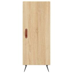 Berkfield Home Highboard Sonoma Oak 34.5x34x180 cm Engineered Wood in Light Tan - thumbnail 6