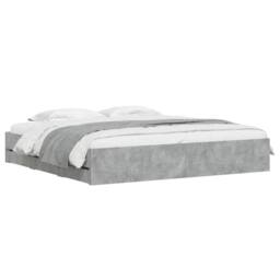 Berkfield Home Bed Frame with Drawers without Mattress Concrete Grey 160x200 cm - thumbnail 3