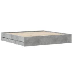 Berkfield Home Bed Frame with Drawers without Mattress Concrete Grey 160x200 cm - thumbnail 8