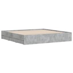 Berkfield Home Bed Frame with Drawers without Mattress Concrete Grey 160x200 cm - thumbnail 4