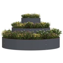 Berkfield Home Metal Planter Steel √ò 120 cm Decorative Inlays Metal Planter - thumbnail 3