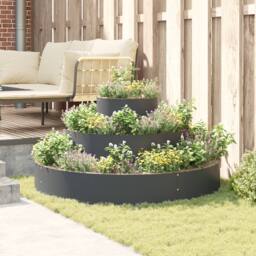 Berkfield Home Metal Planter Steel √ò 120 cm Decorative Inlays Metal Planter - thumbnail 4