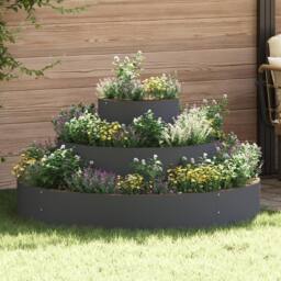 Berkfield Home Metal Planter Steel √ò 120 cm Decorative Inlays Metal Planter - thumbnail 1