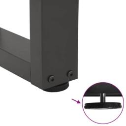 Berkfield Home Dining Table Legs V-Shape 2 pcs Anthracite 50x(30-31.3) cm Steel in Dark Grey - thumbnail 9