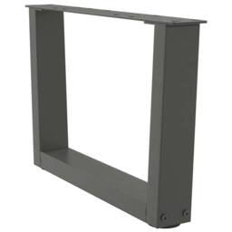 Berkfield Home Dining Table Legs V-Shape 2 pcs Anthracite 50x(30-31.3) cm Steel in Dark Grey - thumbnail 4