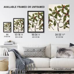 "Artery8 New Zealand Tawhiri Karo Plant Artwork Featon Wall Art Poster Print in Beige - Size: W12"" x H16""" - thumbnail 3