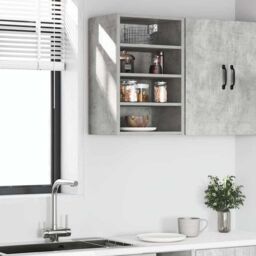 Berkfield Home Hanging Cabinet Concrete Grey 40x29.5x60 cm Engineered Wood - thumbnail 3