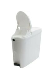 ProKleen White Pedal Operated Toilet Sanitary Bin 20L Capacity & 50 Bin Liners - thumbnail 3