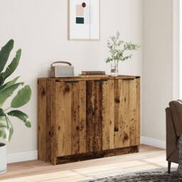 Berkfield Home Sideboard Old Wood 90.5x30x70 cm Engineered Wood in Brown - thumbnail 3