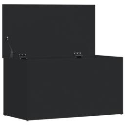 Berkfield Home Storage Chest Black 84x42x46 cm Engineered Wood - Size: 84 x 42 x 46 cm - thumbnail 7