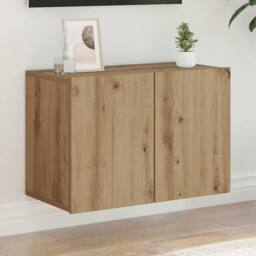 Berkfield Home TV Cabinet Wall-mounted Artisian Oak 60x30x41 cm in Brown - Size: 60 x 30 x 41 cm - thumbnail 2