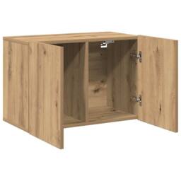 Berkfield Home TV Cabinet Wall-mounted Artisian Oak 60x30x41 cm in Brown - Size: 60 x 30 x 41 cm - thumbnail 5
