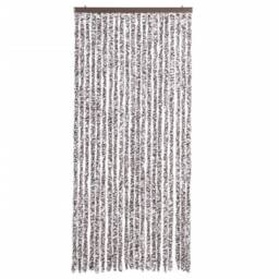 Berkfield Home Insect Curtain Brown & Beige 90x220 cm Chenille - thumbnail 1
