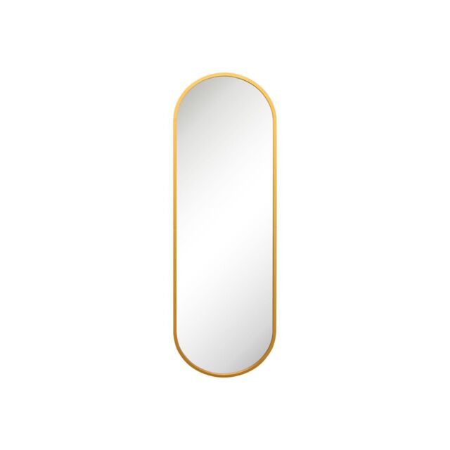 "MirrorOutlet Gold Metal Framed Double Arched Wall Mirror 71 X 24"" (180 X 60CM) - Size: 1 Pack" - image 1