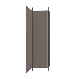 Berkfield Home 3-Panel Room Divider Anthracite 150x200 cm Fabric in Black - thumbnail 4