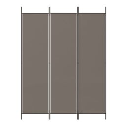 Berkfield Home 3-Panel Room Divider Anthracite 150x200 cm Fabric in Black - thumbnail 3