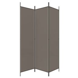 Berkfield Home 3-Panel Room Divider Anthracite 150x200 cm Fabric in Black - thumbnail 5