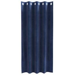 Berkfield Home Modern Blackout Curtains with Eyelets 2 pcs Dark Blue Velvet in Navy - thumbnail 4