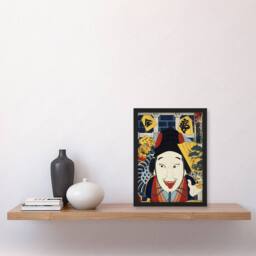 Artery8 Theatre Actor Japanese Retro Vintage Framed Wall Art Print Kunichika - Size: A4 - thumbnail 4