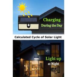 Kelvenix 2x Outdoor Solar Power Light 190 LED 270° Motion Sensor Lamp in Black - thumbnail 4