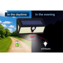 Kelvenix 2x Outdoor Solar Power Light 190 LED 270° Motion Sensor Lamp in Black - thumbnail 2