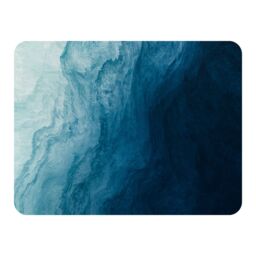Benjamin Tate Design abstract blue liquid fluid Designer Blanket in Natural - Size: 120 cm x 150 cm - thumbnail 1