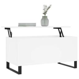 Berkfield Home Coffee Table White 90x44.5x45 cm Engineered Wood - thumbnail 3