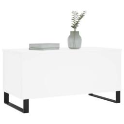 Berkfield Home Coffee Table White 90x44.5x45 cm Engineered Wood - thumbnail 4