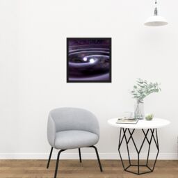 "Artery8 Wall Art Print Space NASA Binary Star System Concept Square Framed Picture 16X16 Inch in Black - Size: W16"" x H16""" - thumbnail 2