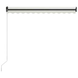 Berkfield Home Manual Retractable Awning with LED 300x250 cm Cream in Beige - thumbnail 4