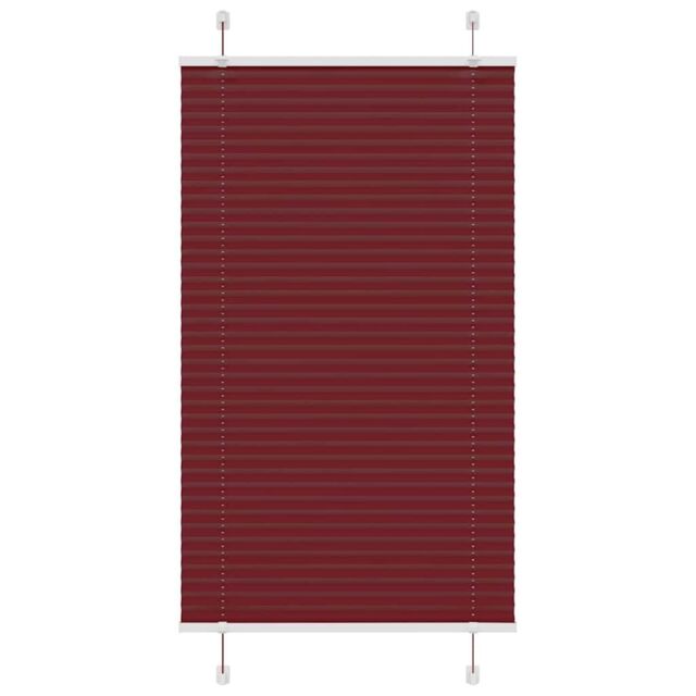 Berkfield Home Pleated Blind Bordeaux Red 75x150 cm Fabric Width 74.4 cm Polyester - image 1