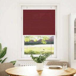 Berkfield Home Pleated Blind Bordeaux Red 75x150 cm Fabric Width 74.4 cm Polyester - thumbnail 2