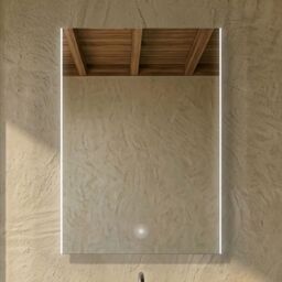 Balterley Rectangular LED Touch Sensor Mirror & Demister, 700mmx500mm - Chrome in Silver - thumbnail 9