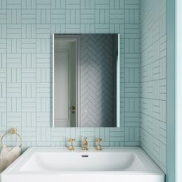 Balterley Rectangular LED Touch Sensor Mirror & Demister, 700mmx500mm - Chrome in Silver - thumbnail 2