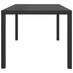 Berkfield Home Garden Table Black 150x90x74 cm Aluminium & WPC - Size: 150 x 90 x 74 cm - thumbnail 3