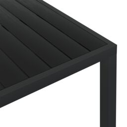 Berkfield Home Garden Table Black 150x90x74 cm Aluminium & WPC - Size: 150 x 90 x 74 cm - thumbnail 4