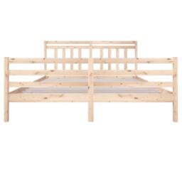 Berkfield Home Bed Frame 180x200 cm Super King Size Solid Wood in Brown - thumbnail 4