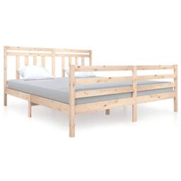 Berkfield Home Bed Frame 180x200 cm Super King Size Solid Wood in Brown - thumbnail 2