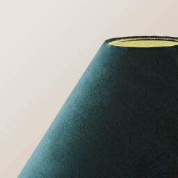ValueLights Martha Conical Lamp Shade Full Fabric Velvet Midi Floor Lamp with Bulb in Dark Green - thumbnail 5