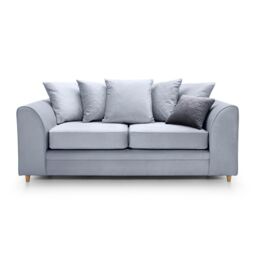 Abakus Direct Chicago Spill-Proof Velvet 3 Seater Sofa in Light Blue - thumbnail 2
