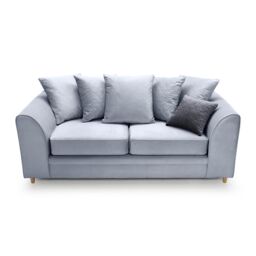 Abakus Direct Chicago Spill-Proof Velvet 3 Seater Sofa in Light Blue - thumbnail 5