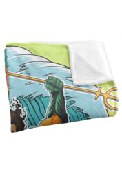 "Aquaman and The Lost Kingdom Blanket, 50""x60"" Waves Silky Touch Super Soft Throw Blanket in White" - thumbnail 3