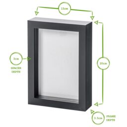 "Nicola Spring 3D Box Photo Frames - 5 x 7"" - Pack of 5 in Grey" - thumbnail 7